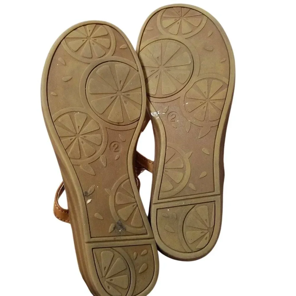 Innocence brown slip on sandals 2